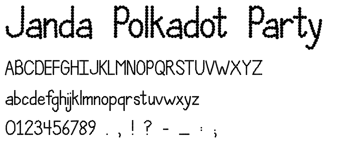 Janda Polkadot Party font