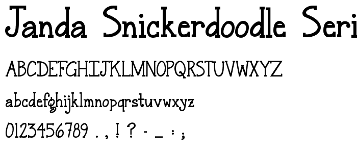 Janda Snickerdoodle Serif Bold police