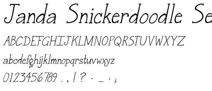 Janda Snickerdoodle Serif Italic police