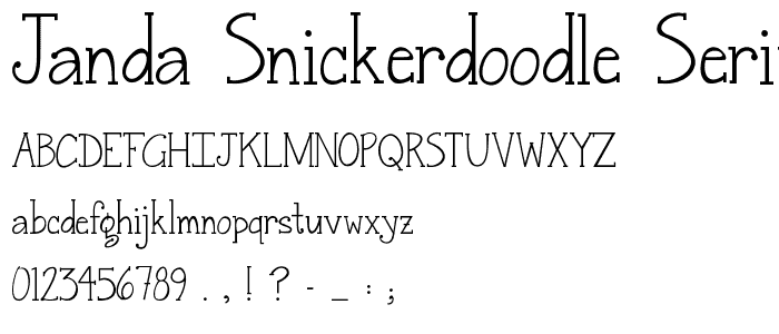 Janda Snickerdoodle Serif police