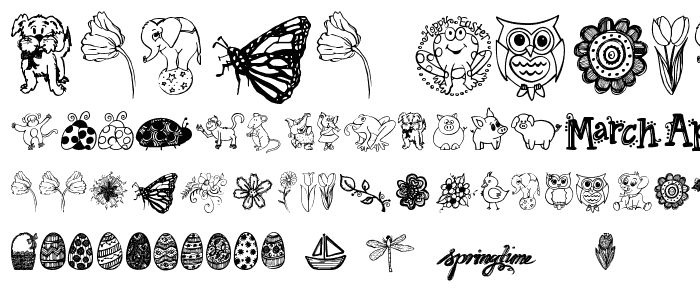 Janda Spring Doodles font