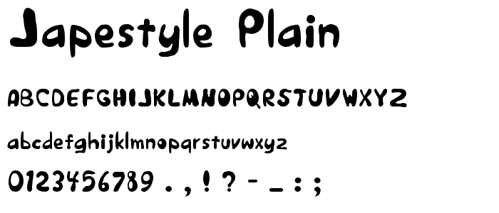 Japestyle Plain font