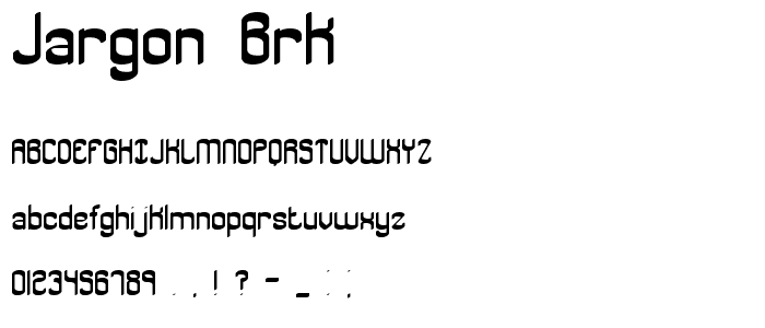 Jargon BRK font