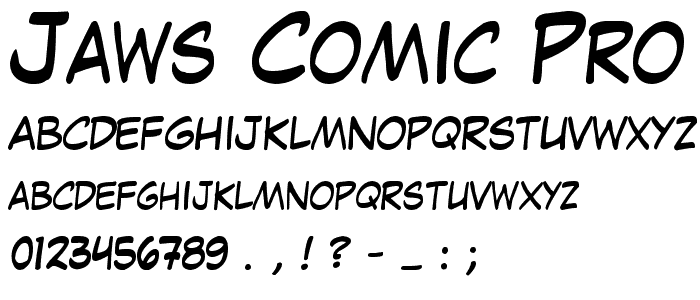 Jaws Comic Pro JY font