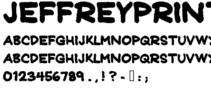 JeffreyPrint JL Bold font