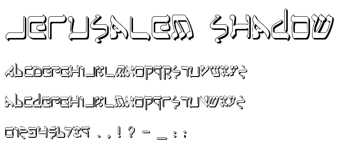 Jerusalem Shadow font