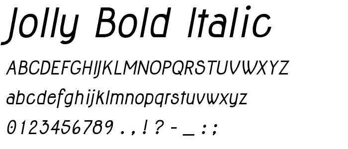 Jolly Bold Italic font