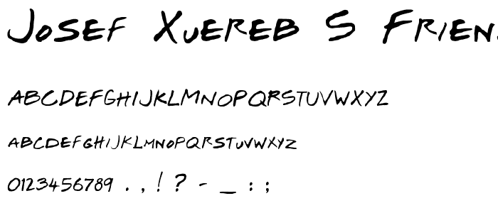 Josef Xuereb_s Friends font