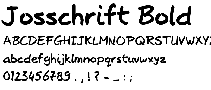 Josschrift Bold font