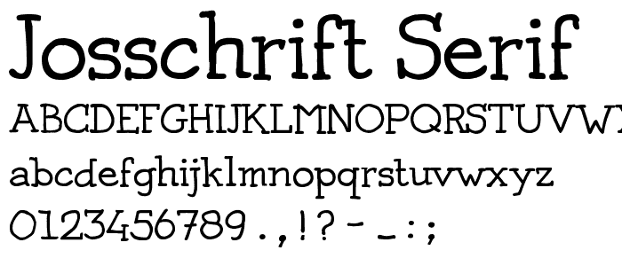 Josschrift Serif font