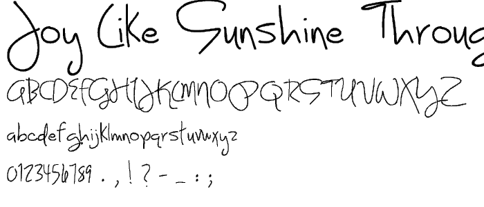 Joy Like Sunshine Through My Windowpane police