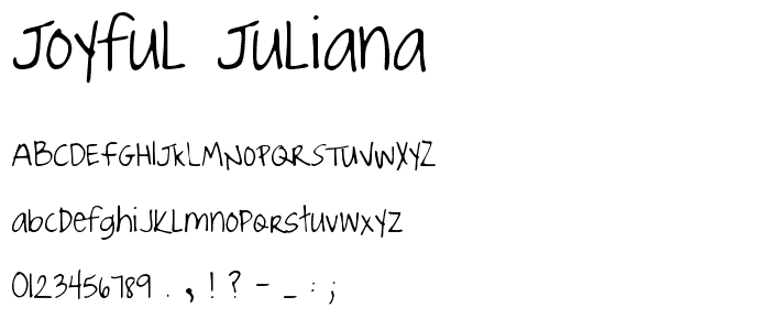 Joyful Juliana font