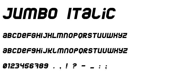 Jumbo Italic font