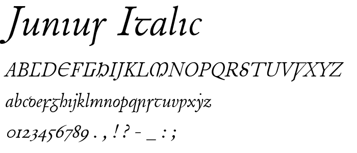 Junius Italic police