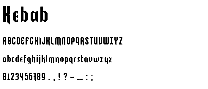 KEbab ... font