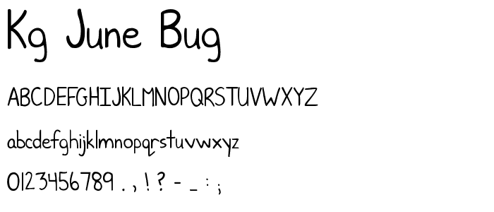KG June Bug Font : Script Handwritten : pickafont.com