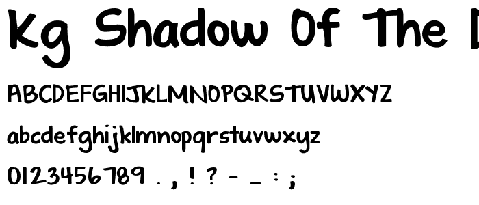 KG Shadow of the Day font