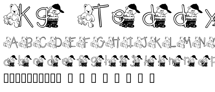 KG TEDDY FRIENDS font