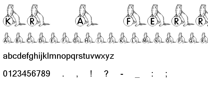 KR A Ferret for Angel font