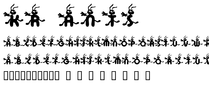 KR Ants font