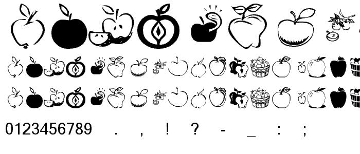 KR Apple A Day font