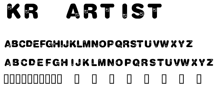 KR Artist font