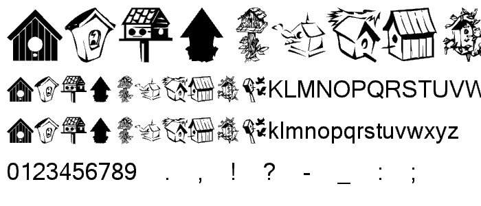 KR Birdhouse font