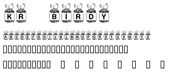 KR Birdy font