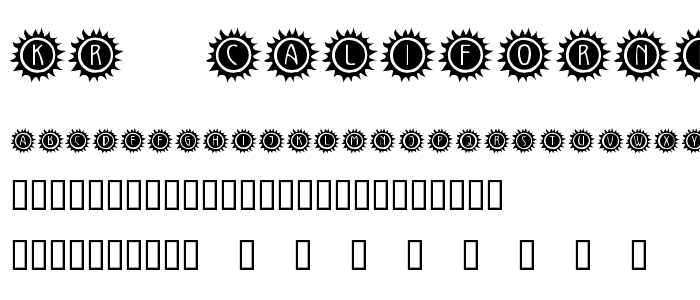 KR California Sun font