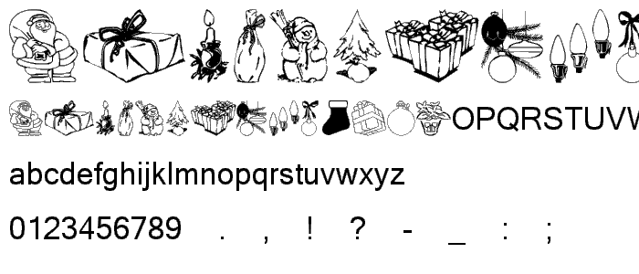 KR Christmas Jewels 2005 2 font