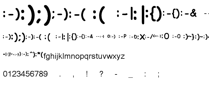 KR Deb_s Emoticons font