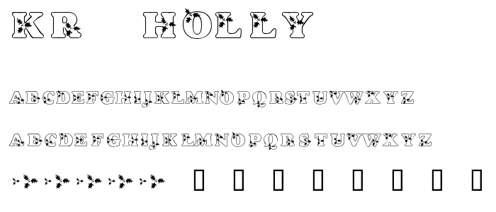 KR Holly font