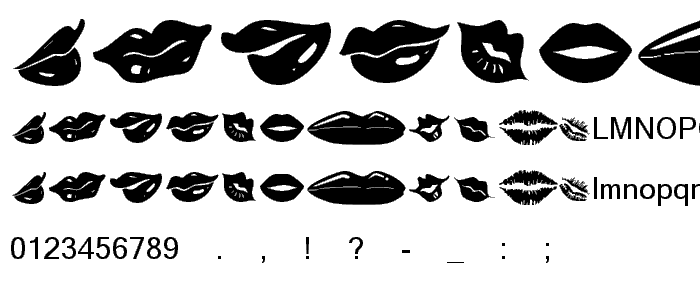 KR Lippy font