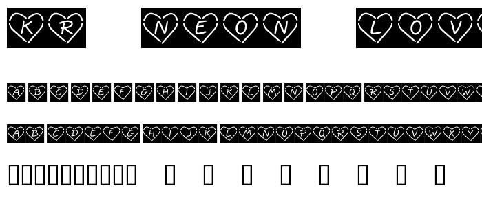 KR Neon Love font