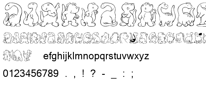 KR Nicky_s Dinos font