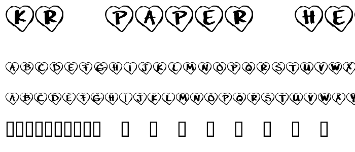 KR Paper Hearts font