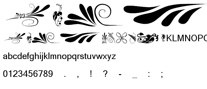 KR Simple Fleur 6 font