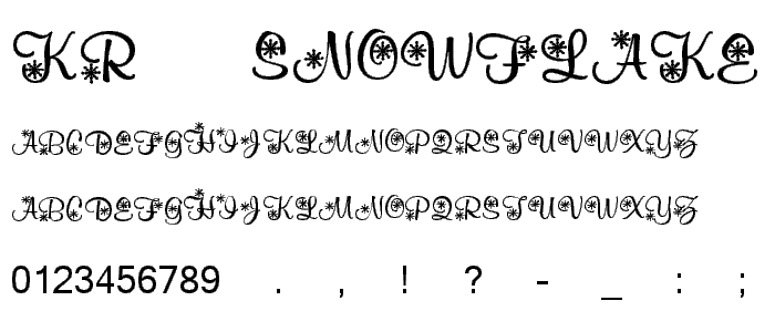 KR Snowflake 2 font