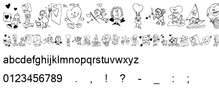 KR Valentine Kids 2006 font