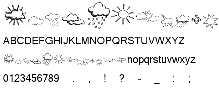 KR Weather Dings font