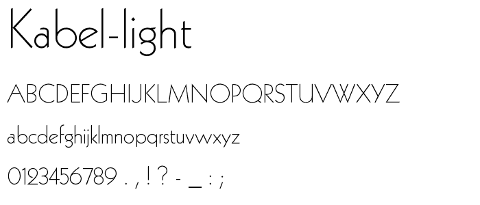 Kabel-Light font