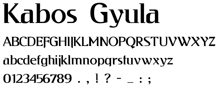 Kabos Gyula font