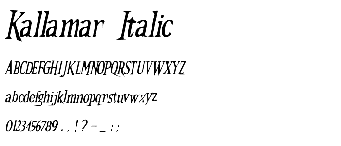 Kallamar  Italic police