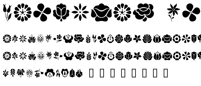 Kalocsai Flowers font