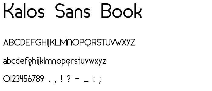 Kalos Sans Book police