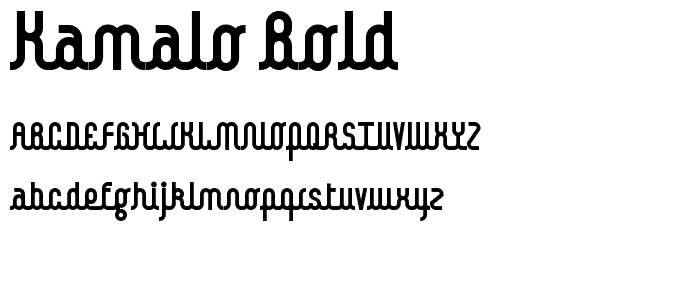 Kamalo bold font