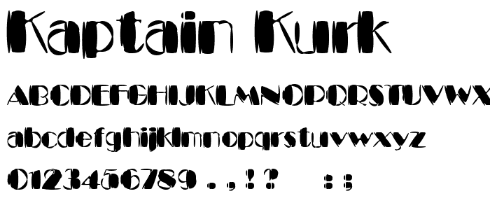 Kaptain Kurk font