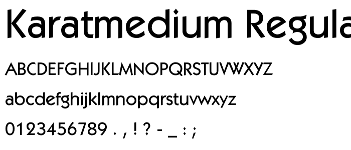 KaratMedium Regular font