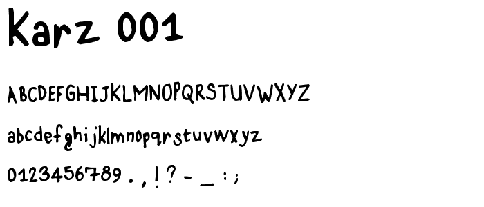 Karz 001 font