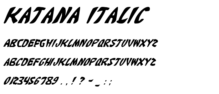 Katana Italic font